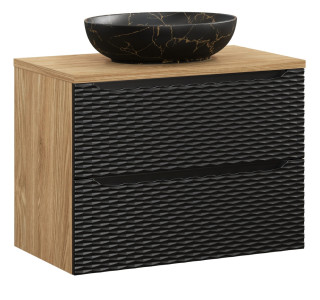 OCEAN Black 82-80-2S-DU skrinka s umývadlom 80 cm