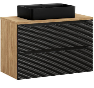 OCEAN Black 82-90-2S-DU skrinka s umývadlom 90 cm