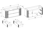OVALIA cremona 82-120-46-2S-U skrinka s umývadlom 120 cm