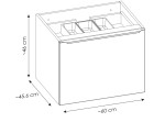 SANTA FE black 82-60-B-2S skrinka pod umývadlo 60 cm