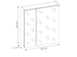 SANTA FE Taupe 84-60-2D skrinka so zrkadlom 60 cm