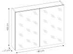 SANTA FE Taupe 84-80-2D skrinka so zrkadlom 80 cm