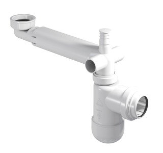 Plochý umývadlový sifón PRELOC 330 bez výpuste klik klak