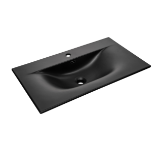 SKY 1 80-DP-8099 zápustné umývadlo 80x46 cm, čierne matné