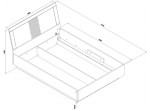ARIS/LEONIDAS AS14/180SP, posteľ 180x200cm s výklopným roštom s úl. priestorom