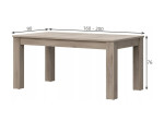 ASTON ST10 rozkladací jedálenský stôl 160-200x90 cm