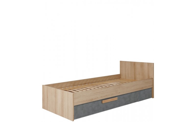 AYGO AG12, jednolôžková posteľ 90x200 cm s úložným priestorom