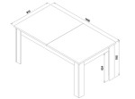 BRANDO (JADE) B10, rozkladací jedálenský stôl 160-200 x 90 cm