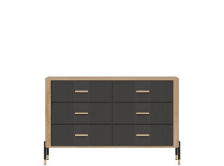 DANTE antracit DT04 komoda so zásuvkami