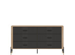 DANTE antracit DT05 komoda so zásuvkami