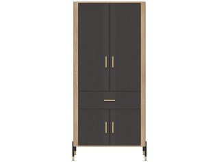 DANTE antracit DT16 šatníková skriňa