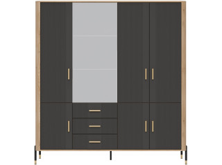 DANTE antracit DT17 šatníkovo-policová skriňa