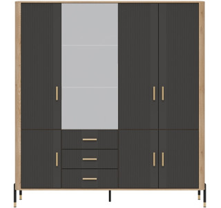 DANTE antracit DT17 šatníkovo-policová skriňa