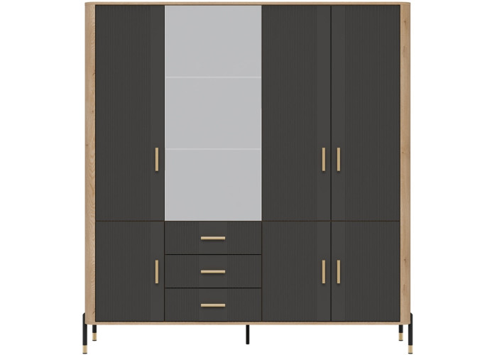 DANTE antracit DT17 šatníkovo-policová skriňa