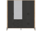 DANTE antracit DT17 šatníkovo-policová skriňa