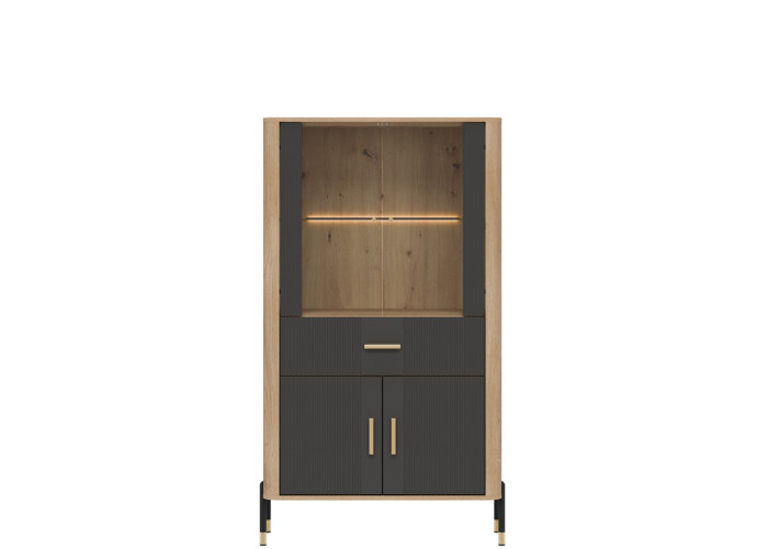 DANTE antracit DT12 vitrína DANTE antracit DT12 vitrína