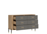 DANTE sivá DT04 komoda so zásuvkami DANTE sivá DT04 komoda so zásuvkami