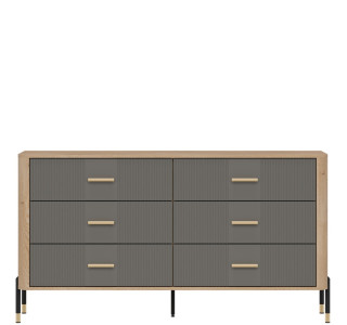 DANTE sivá DT05 komoda so zásuvkami