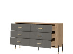 DANTE sivá DT05 komoda so zásuvkami DANTE sivá DT05 komoda so zásuvkami