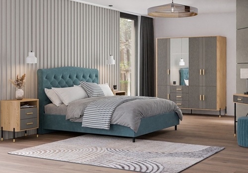 DANTE sivý nábytok do spálne