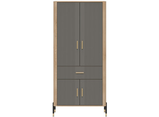 DANTE sivá DT16 šatníková skriňa