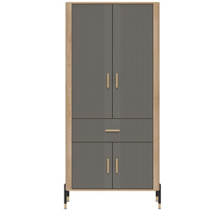 DANTE sivá DT16 šatníková skriňa