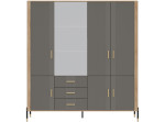 DANTE sivá DT17 šatníkovo-policová skriňa DANTE sivá DT17 šatníkovo-policová skriňa