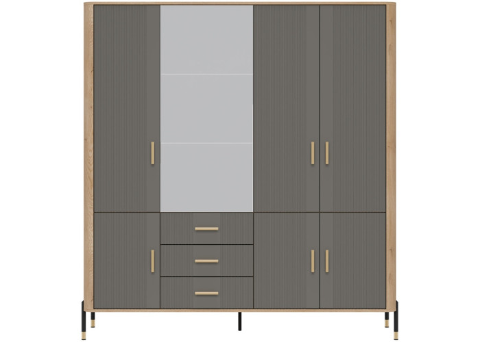 DANTE sivá DT17 šatníkovo-policová skriňa DANTE sivá DT17 šatníkovo-policová skriňa