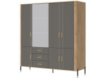 DANTE sivá DT17 šatníkovo-policová skriňa DANTE sivá DT17 šatníkovo-policová skriňa