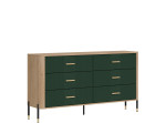 DANTE zelená DT05 komoda so zásuvkami