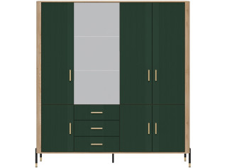 DANTE zelená DT17 šatníkovo-policová skriňa