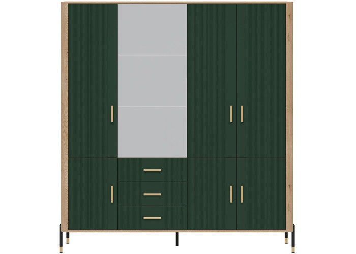 DANTE zelená DT17 šatníkovo-policová skriňa DANTE zelená DT17 šatníkovo-policová skriňa
