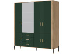 DANTE zelená DT17 šatníkovo-policová skriňa DANTE zelená DT17 šatníkovo-policová skriňa