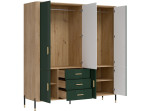 DANTE zelená DT17 šatníkovo-policová skriňa DANTE zelená DT17 šatníkovo-policová skriňa