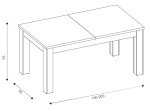 DANTE ST10 rozkladací jedálenský stôl 160-200x90 cm