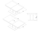DORIAN (RIAN) DN11 rozkladací konferenčný stolík 68 x 114 -144 cm