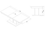 DORIAN (RIAN) DN12 rozkladací stôl 160-200x90 cm