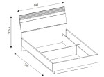FERRO dub cremona FE18/140SP, posteľ 140x200 cm s úložným priestorom
