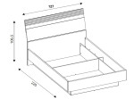 FERRO dub cremona FE18/120SP, posteľ 120x200 cm s úložným priestorom