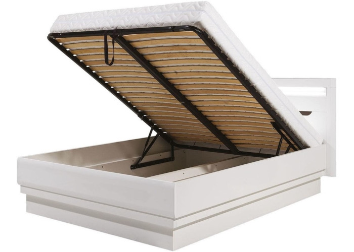 IRMA biela/biely lesk IM16, manželská posteľ s úložným priestorom 140x200 cm IRMA biela/biely lesk IM16, manželská posteľ s úložným priestorom 140x200 cm