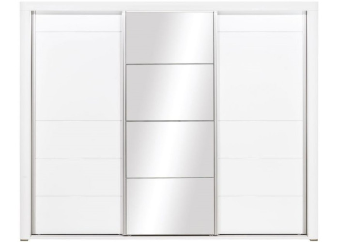 IRMA biela/biely lesk IM15, šatníkovo-policová skriňa