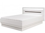 IRMA biela/biely lesk IM16, manželská posteľ 140x200 cm