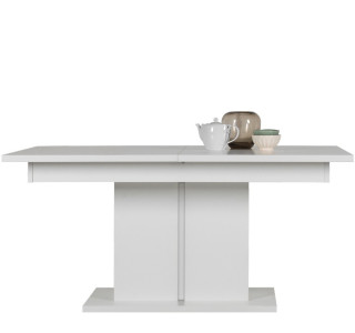 IRMA biela/biely lesk IM13-ST02, rozkladací jedálenský stôl 160-200x90 cm