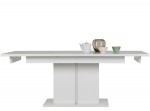 IRMA biela/biely lesk IM13-ST02, rozkladací jedálenský stôl 160-200x90 cm
