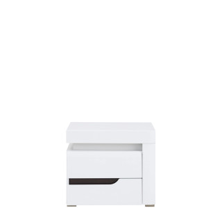 IRMA biela/biely lesk IM18P, nočný stolík