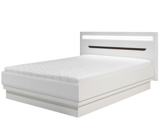 IRMA biela/biely lesk IM16, manželská posteľ 140x200 cm