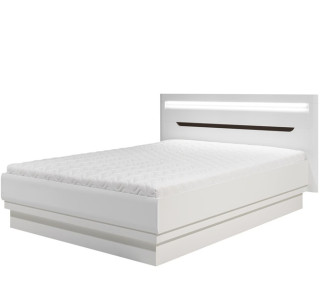 IRMA biela/biely lesk IM16, manželská posteľ 140x200 cm