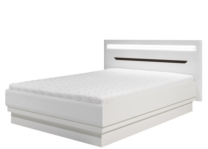 IRMA biela/biely lesk IM16, manželská posteľ 160x200 cm