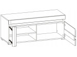 IRMA biela/biely lesk IM01, TV stolík