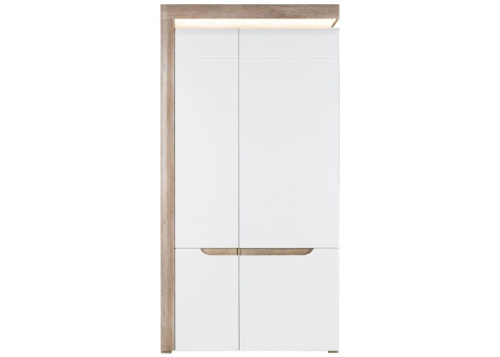 IRMA dub/biely lesk IM09, šatníkovo-policová skriňa IRMA dub/biely lesk IM09, šatníkovo-policová skriňa